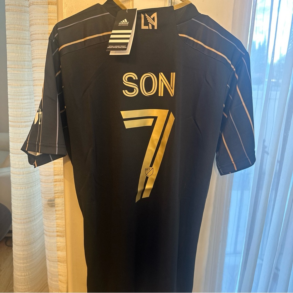 2025 LAFC Son Heung #7 Black/Home Jersey Fits MEDIUM Slim Fit